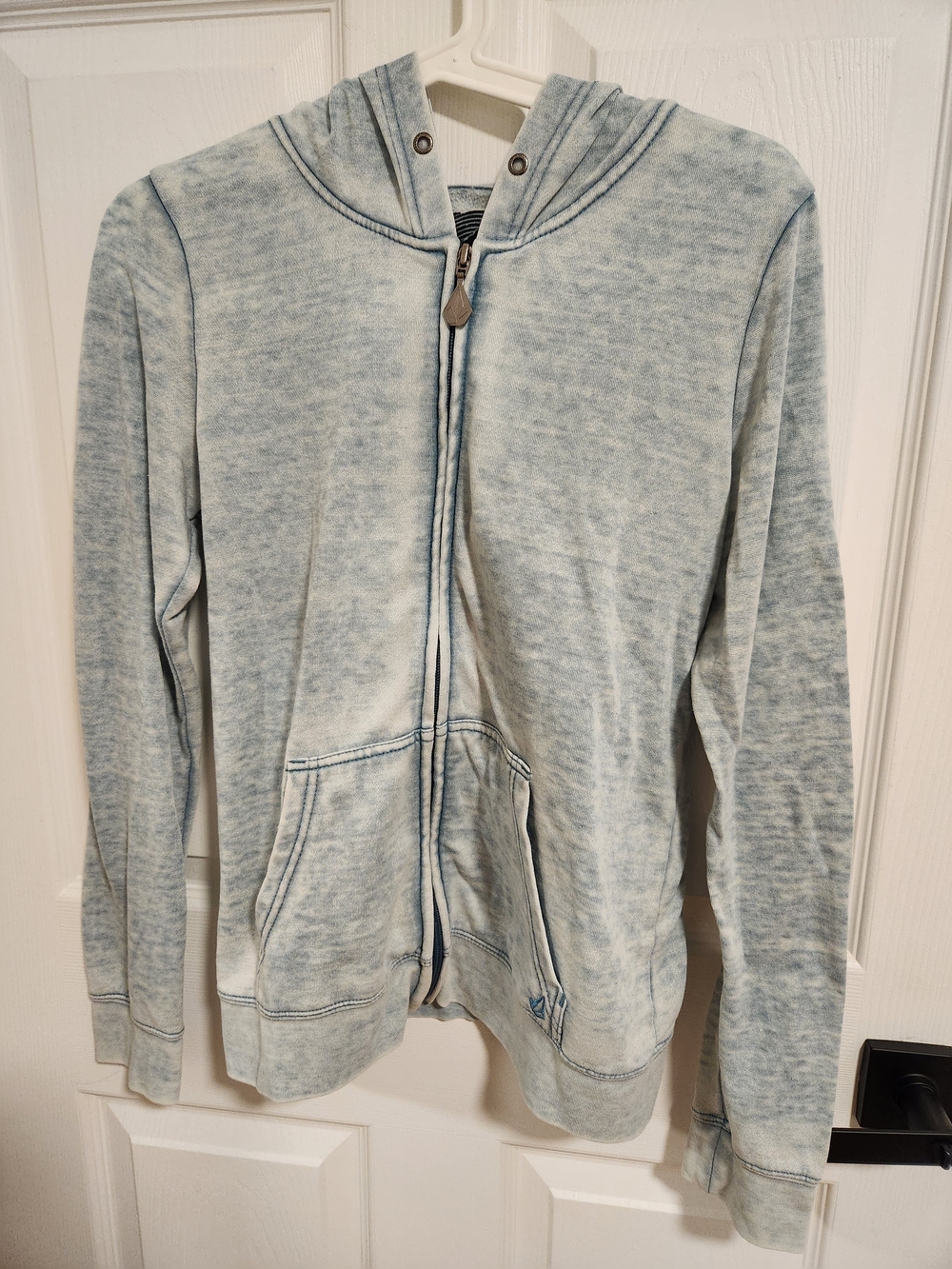 Volcom Light Blue Logo Patch Crewneck Sweatshirt